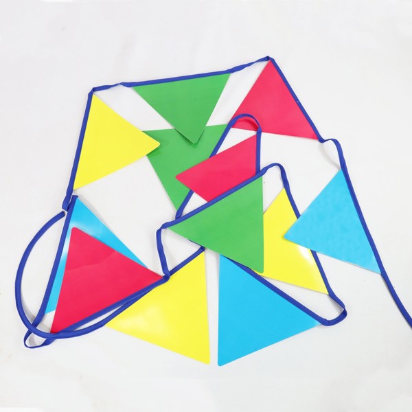 Garland With 4 Pvc Flags, 21X16 Cm, Per Meter, Customizable.