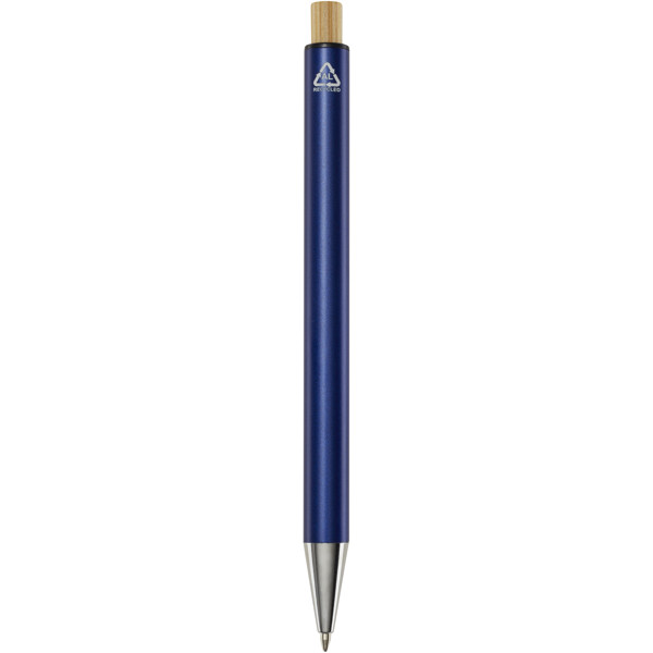 Stylo bille en aluminium recyclé Cyrus (encre noire) - Marine