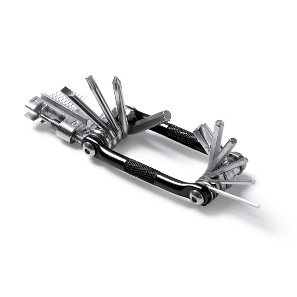 Personalised stainless steel multi-tool with 11 functions