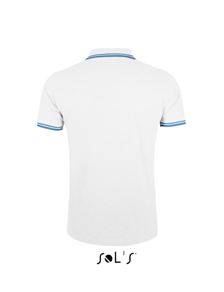 Sol's Pasadena Men - Polo Shirt - White / Aqua / S