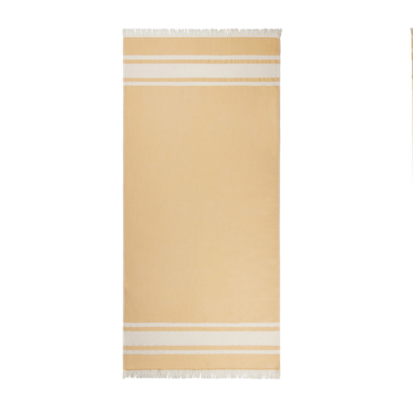 Brisača za hamam Vinga Tolo 180x80cm, 360gsm - Rumena / bela
