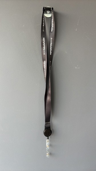 High Quality satin lanyards with metal hook + safety break  + Reel - 20mm Width