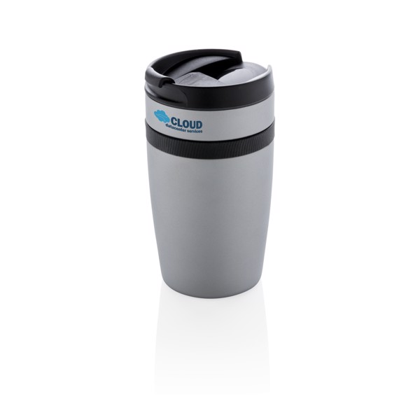 Sierra leak proof vacuum coffee tumbler - Silver / Black