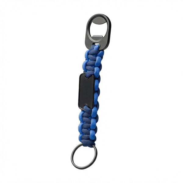 BRAID - BND1553 - RPET Porte-clés tressé avec décapsuleur