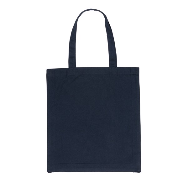 Sac tote en coton recyclé avec soufflet Impact AWARE™ - Bleu Marine