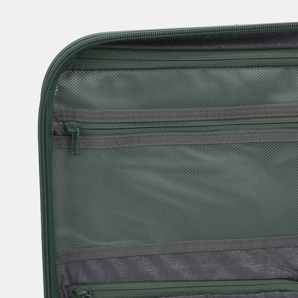 YUNO S FP | Troler cabină 55 cm + buzunar frontal + TSA - Hedgren - Duck Green