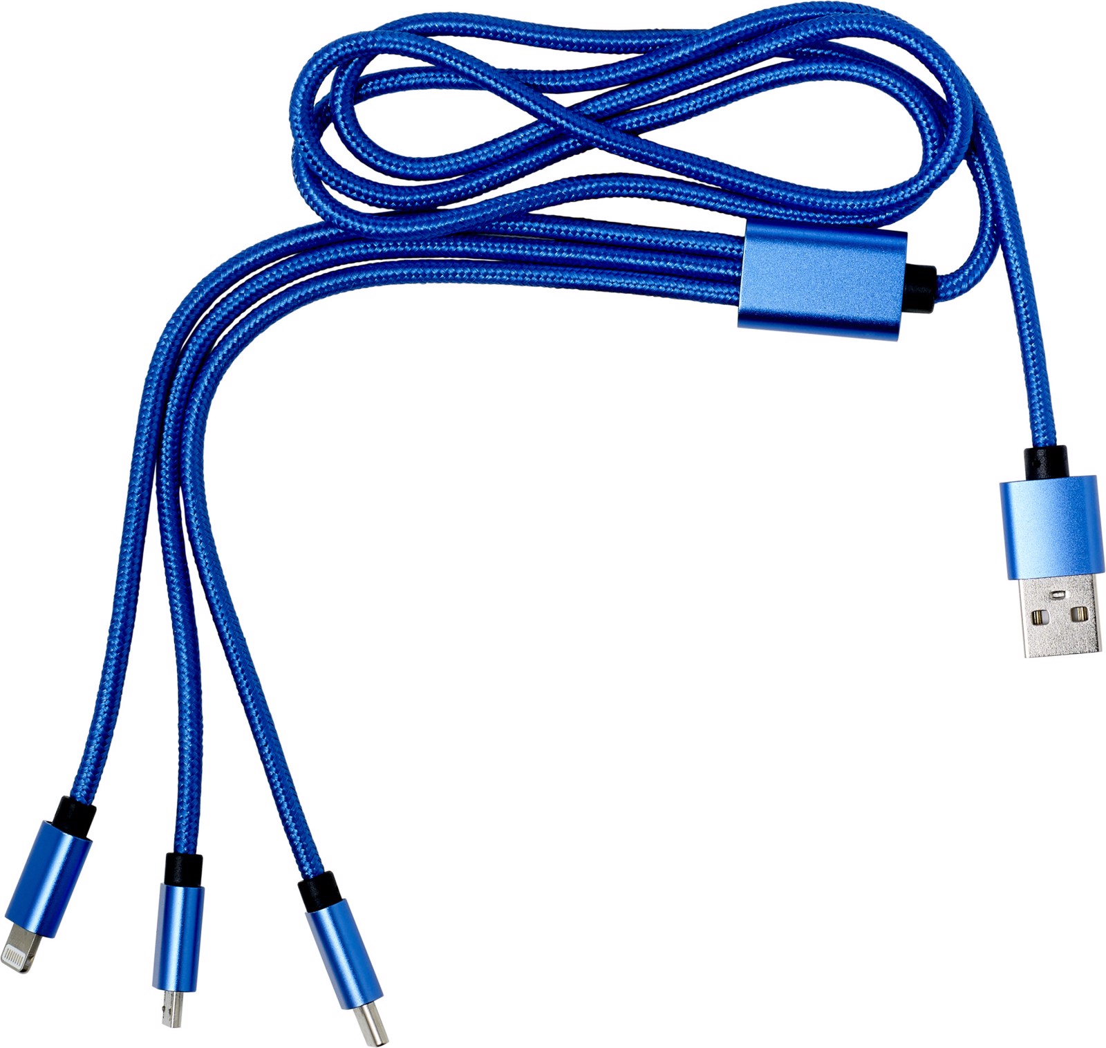 Nylon charging cable - Cobalt Blue