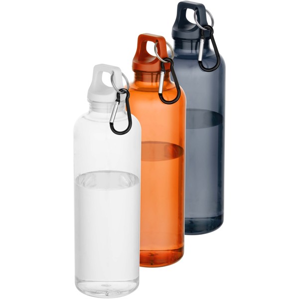 Oregon 750 ml RCS-zertifizierte Trinkflasche aus recyceltem Kunststoff mit Karabinerhaken - weiss
