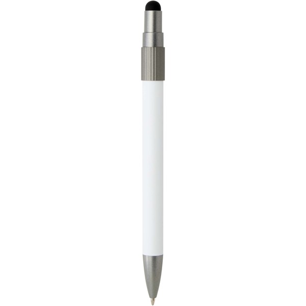 Rill RCS recycled ballpoint pen with stylus and fidget spinner (black ink) - White