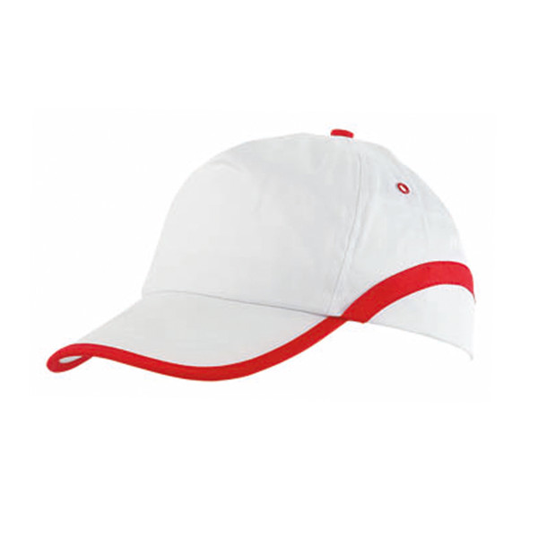 Gorra Line - Blanco / Rojo