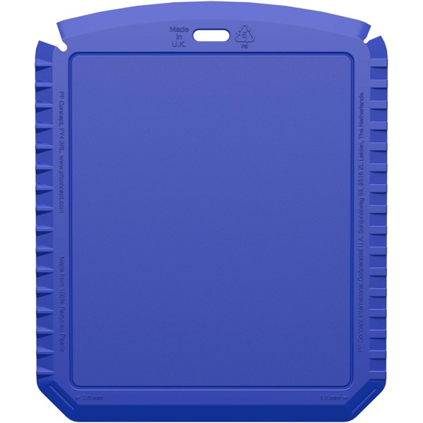 Grattoir à glace Thrym rectangulaire et en plastique recyclé - Bleu