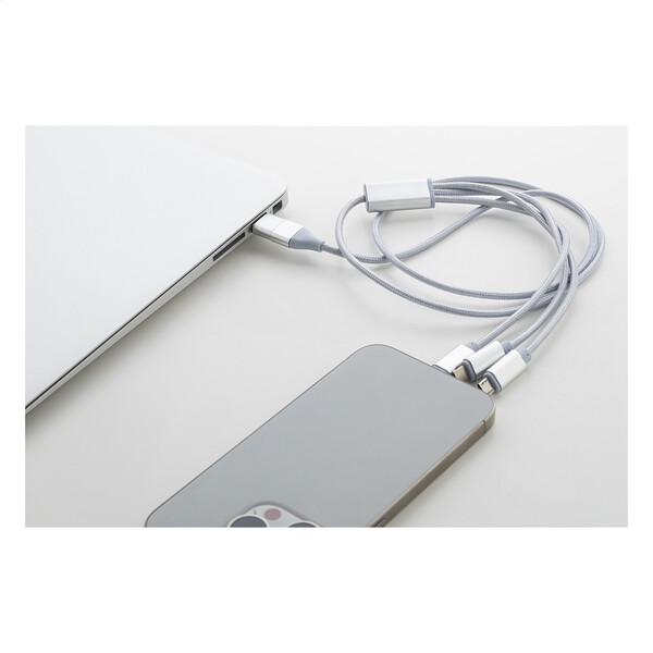 Usb Töltőkábel Ralong - Ezüst