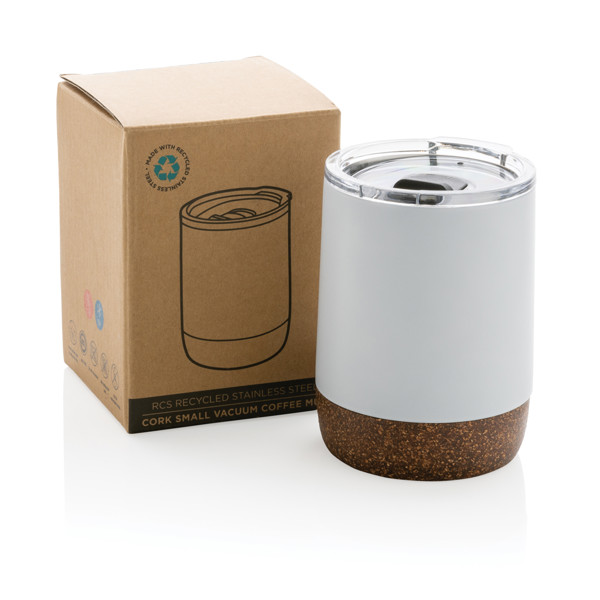 RCS Re-steel cork small vacuum coffee mug - White