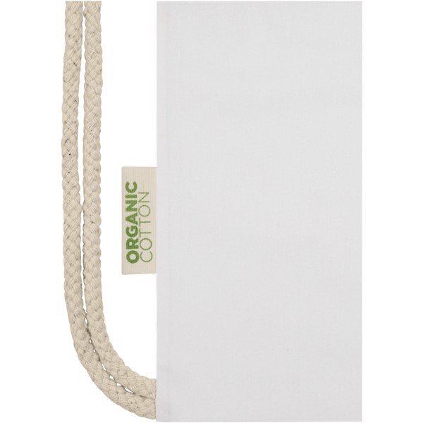 Orissa 100 g/m² Sac à dos en coton biologique avec cordon 5L - Blanc