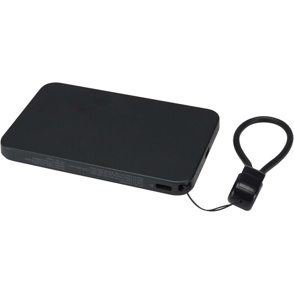 SMART 5000 mAh recycled plastic magnetic power bank with lanyard