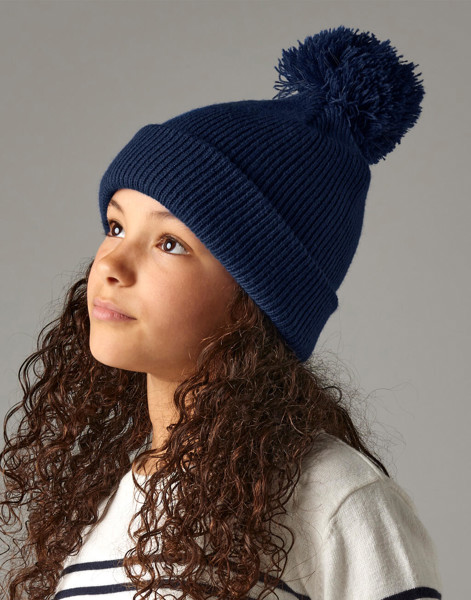 Junior Reflective Bobble Beanie - Black / ONE SIZE