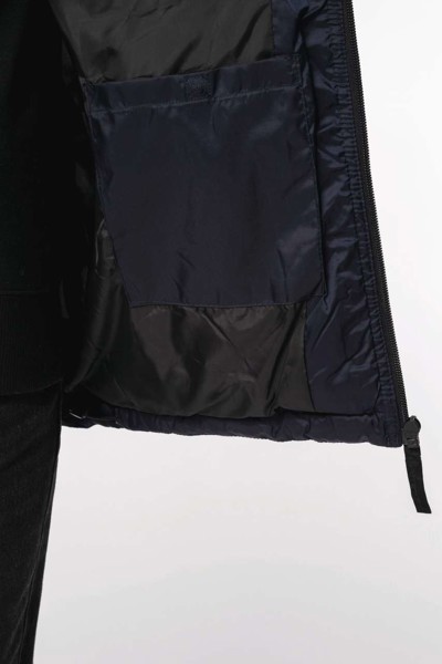 Unisex Bi-Tone Padded Jacket With Hood - Wet Sand / Black / M