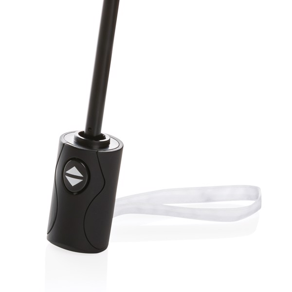 Impact Aware™ RPET dežnik, z avto. odpiranje/zapiranje, 106 cm -Bela