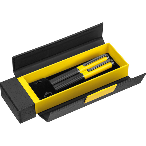 Metal writing set REGINALD - Yellow