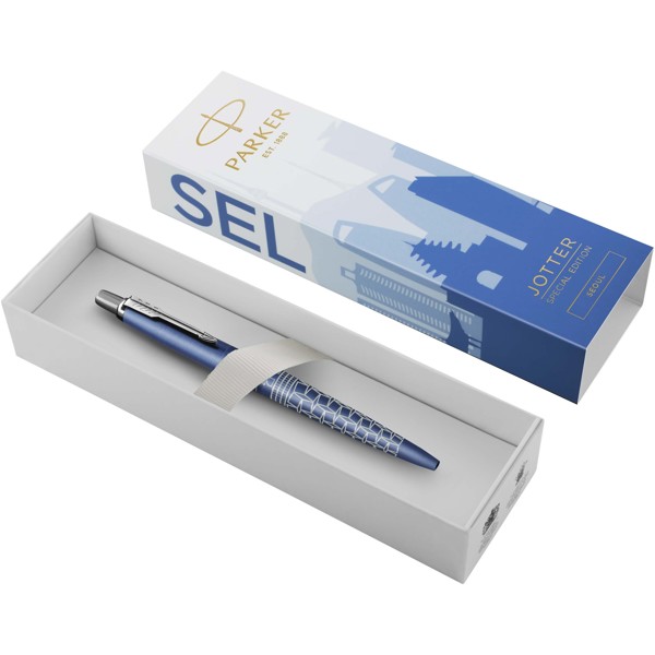 Stylo bille Parker Jotter SE Global Icons (encre bleue) - Bleu électrique