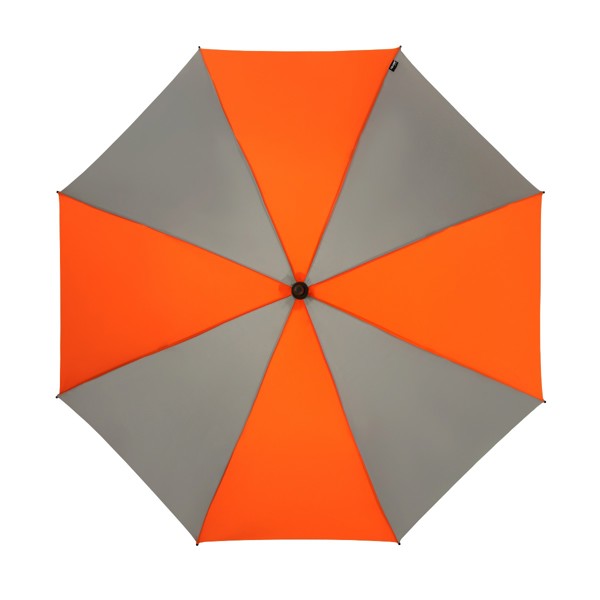 FALCONE - Parapluie avec tissue reflechissant - Automatique - Windproof -  120 cm - Orange / Argent