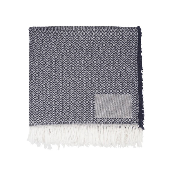 Plaid polycoton recyclé 320g REWARM - bleu