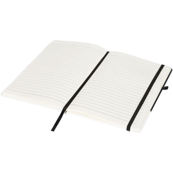 Two-tone A5 colour block notebook - Solid Black