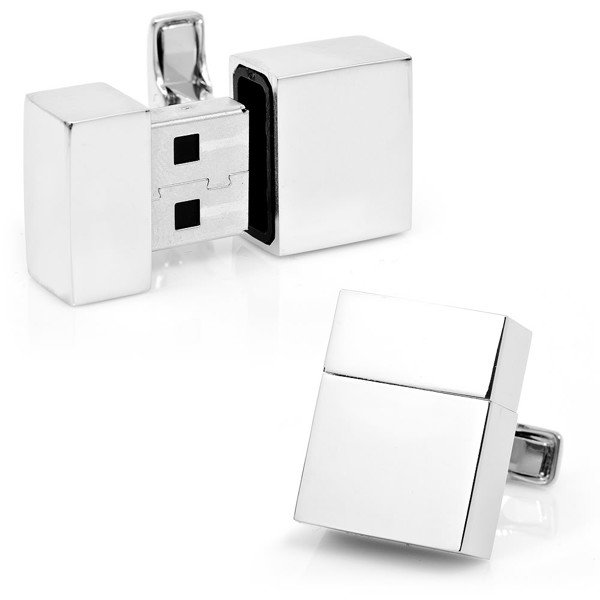 USB Cufflinks - SILVER_1GB