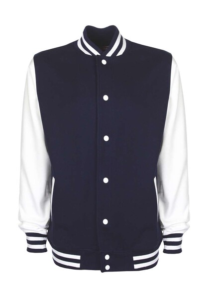 Varsity Jacket - Black / Charcoal / XS