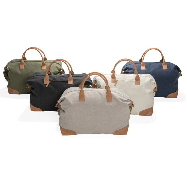 Impact vikend torba iz recikliranega platna 16oz, 40x46x19,5 cm - Siva
