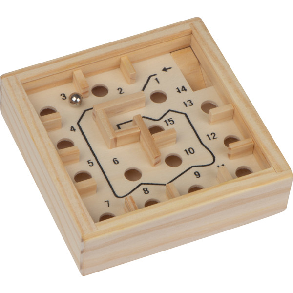 DOMINGO Puzzle labirint din lemn - Beige