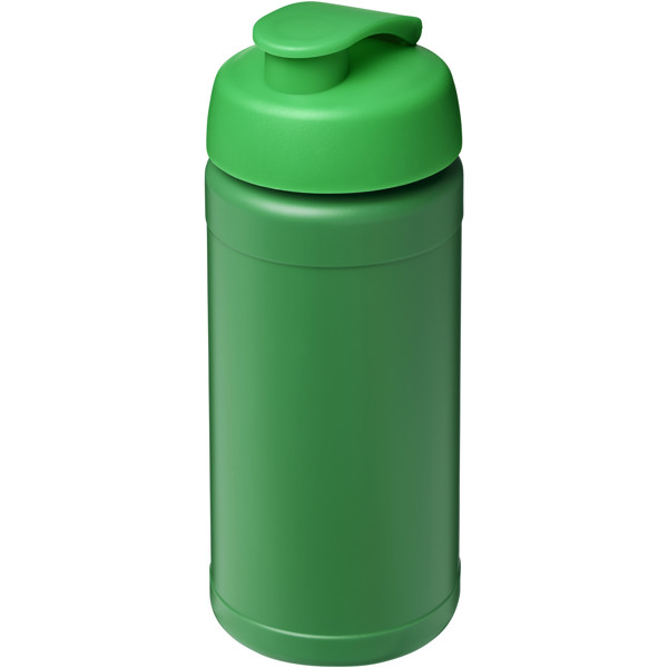 Borraccia sportiva in materiale riciclato con coperchio a scatto da 500 ml Baseline - Verde / Verde