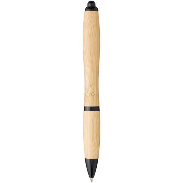 Nash bamboo ballpoint pen (blue ink) - Natural / Black
