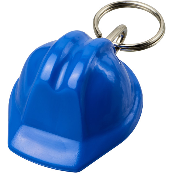Porte-clés Kolt recyclé en forme de casque de chantier - Bleu