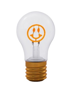 LED decoration in the shape of a light bulb - WHITE