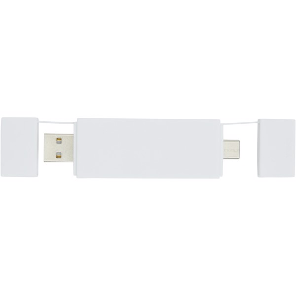 Mulan doppelter USB 2.0-Hub - weiss