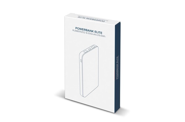 Elite Soft Touch Powerbank 8000mAh - Noir