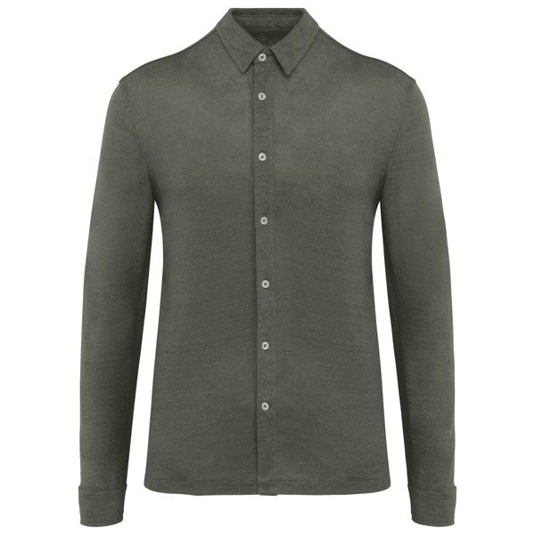 Men's Linen Shirt - Organic Khaki / M