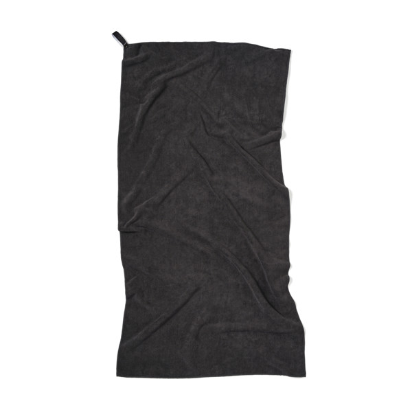 Sportovní ručník VINGA z GRS RPET 140x70cm - Černá