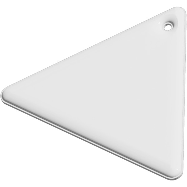 Gancio catarifrangente triangolare in TPU con catenella RFX™ - Bianco