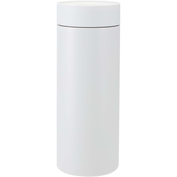 Illuminate 650 ml RCS recycled double wall stainless steel water bottle with 3-piece lid set - White