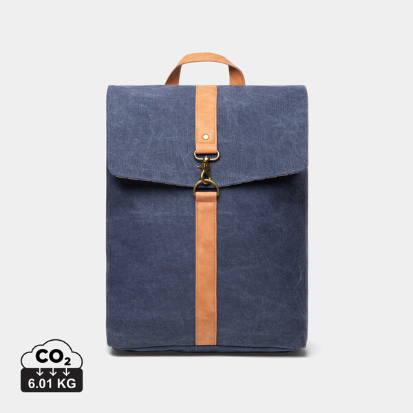 VINGA Sac à dos en toile recyclée GRS Bosler - Bleu Marine