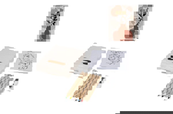 8 piece colouring set in recycled milkcarton box