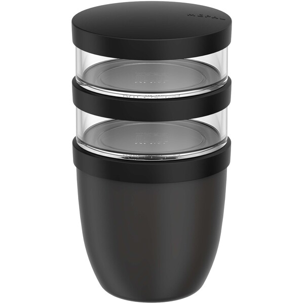 Mepal Ellipse 3-piece 500 ml + 2 x 200 ml lunch pot - Black