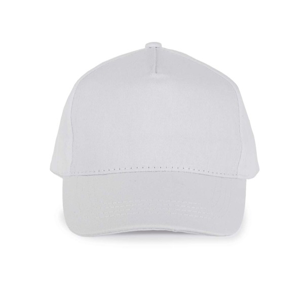 Kids' Cotton Cap - 5 Panels - White