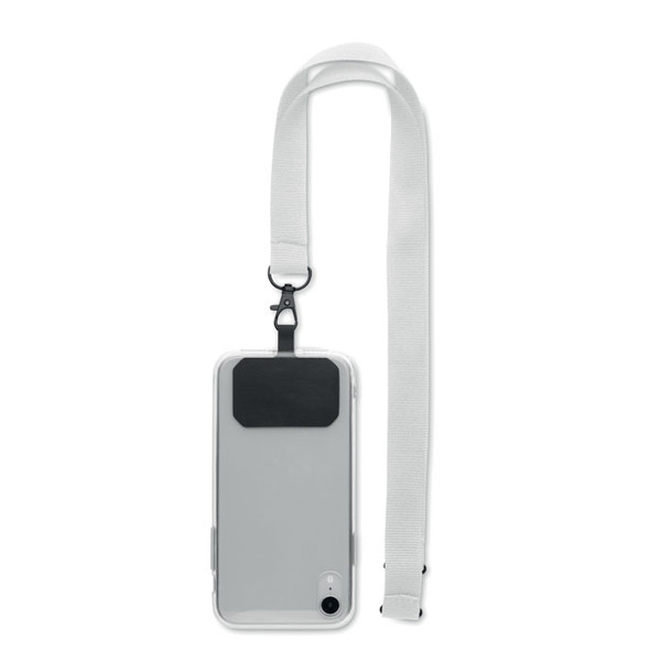 Phone holder lanyard Ameste - White