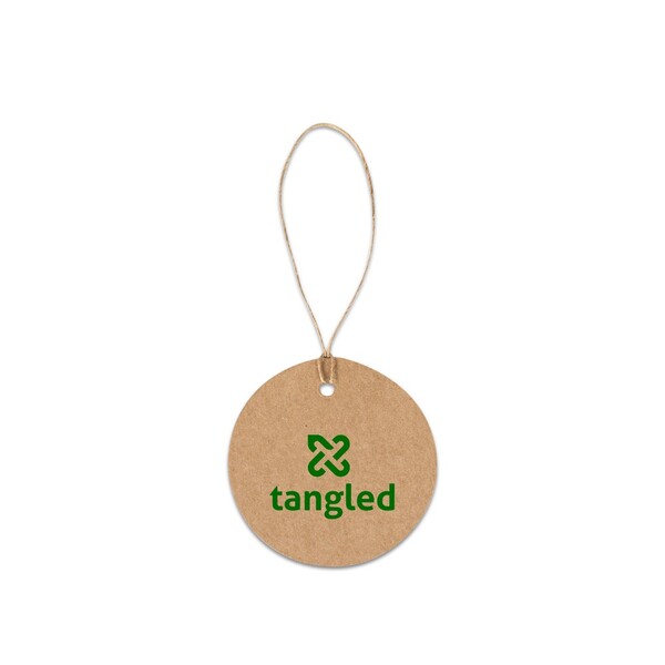 LABEL ROUND. Etiqueta em papel 100% reciclado (700 g/m²) com formato circular