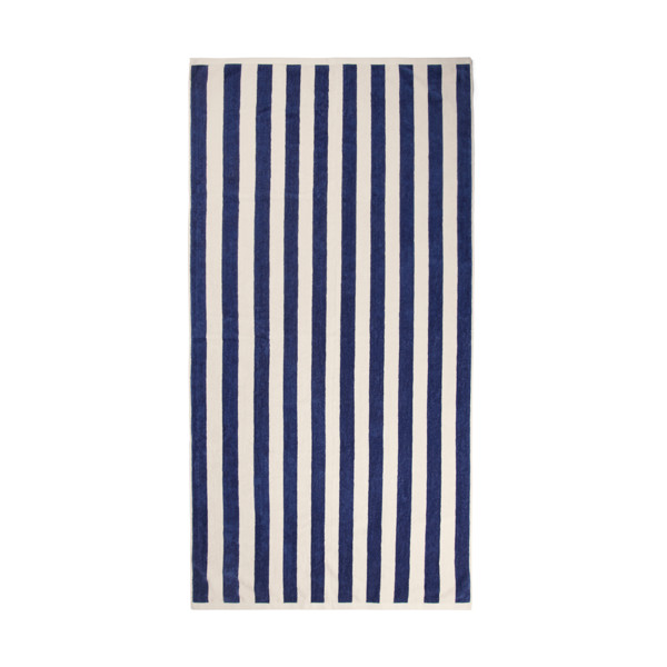 VINGA Serviette de plage GRS Lagoa - Bleu Marine / Blanc