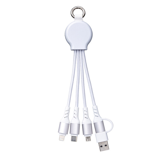 Câble de Charge 6 en 1 avec Lumière PUHALANI SWITCH - blanc / blanc