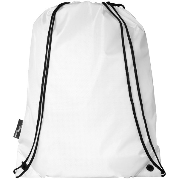 Sac à dos RPET Oriole avec cordon de serrage 5L - Blanc